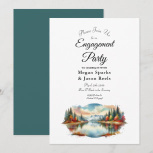 Convite Festa de noivado Russa do outono de Lakeside