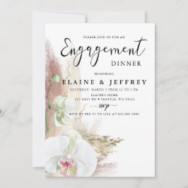 Convite Festa de noivado Rustic Boho Pampas Grass