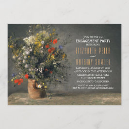 Convite Festa de noivado Rústica Única do Vaso de Flor