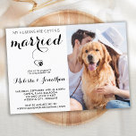 Convite Festa de noivado Simples de Casamento de Pet Foto<br><div class="desc">Deixe o seu Melhor Cão convidar amigos e família para sua festa de noivado com este super fofo cartão de convite para festas de noivado de cães de estimação 'Meus Humanos se Casam'. Personalize com sua foto favorita e personalize com nomes e detalhes de festa de noivado. Este convite de...</div>