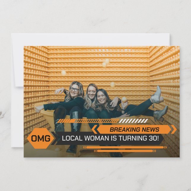 Convite Festa de Notícias da aniversário de 30 anos (Frente)