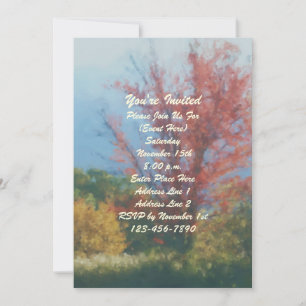 Convite Festa de Outono de Árvores de Outono Pintura Natur