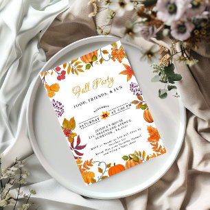 Convite Festa de outono de festa de fogueira