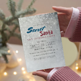 Convite Festa de Papais noeis Secretos Simples e Elegante