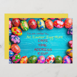 Convite Festa de Páscoa de Ovo de Páscoa
