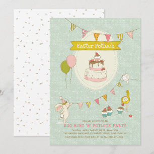 Convite Festa de Páscoa Potluck