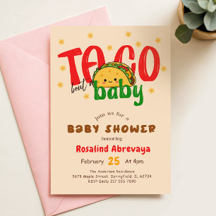 Convite Festa de Pastel Mexicano Taco sobre um Chá de Bebê