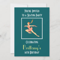 Festa de Patinação de Patinador Artístico Retrô