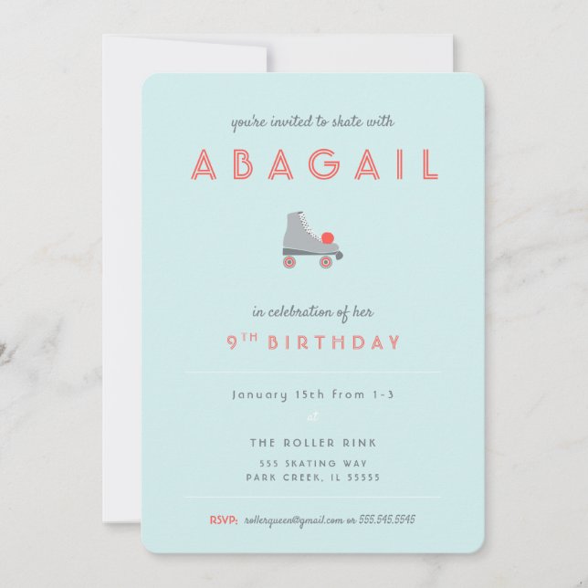 Convite Festa de Patins de Rolamento (Frente)