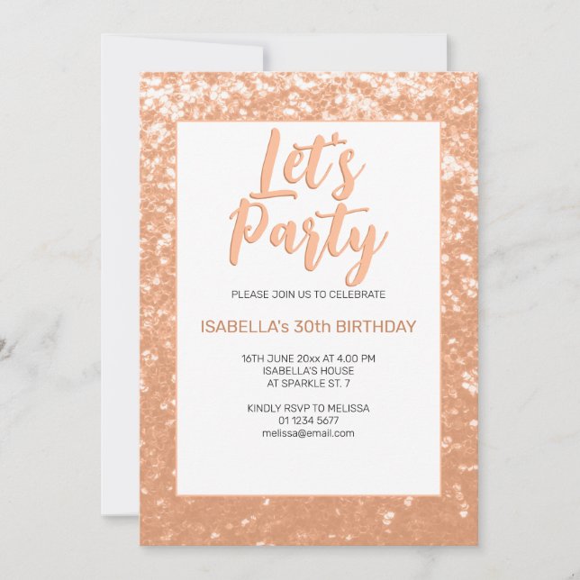 Convite Festa de pêssego viciado (Frente)