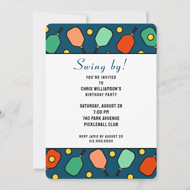 Convite Festa de Picleball (Frente)