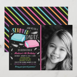 Convite Festa de pijama no aniversário da menina Foto