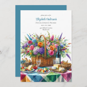 Convite Festa de Piquenique Possuir Aposentação de Anivers