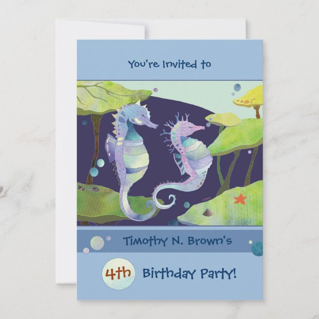 Convite Festa de Piscina de Cavalos do Mar (Frente)