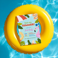 Festa de piscina de lançamento do verão