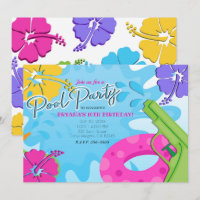 Festa de Piscina de Meninas com Pistola de Água Hi