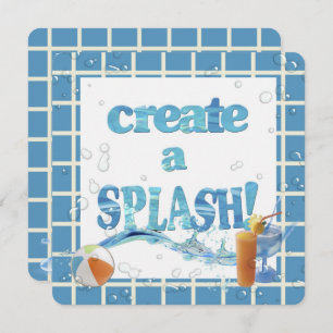 Convite Festa de Piscina de Verão