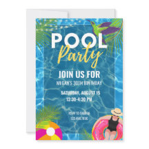 Festa de piscina Festa de Aniversário de Adultos d