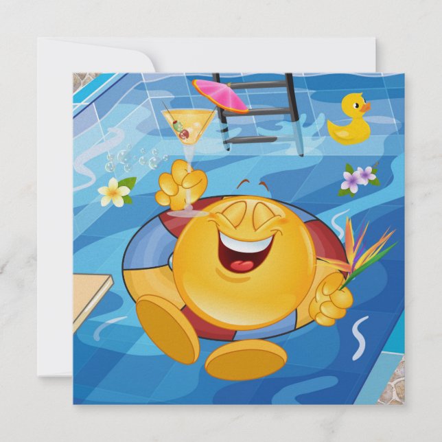 Convite Festa de piscina - SORRISO! (Frente)