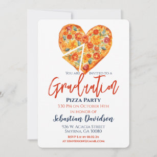Convite Festa de Pizza de Graduação