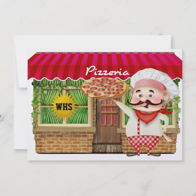 Convite Festa de Pizza de Graduação - SRF (Frente)