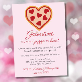 Convite Festa de Pizza do Dia dos Namorados Galentines Fof