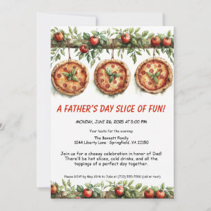 Convite Festa de Pizza do Dia dos Pais – Jantar de Família