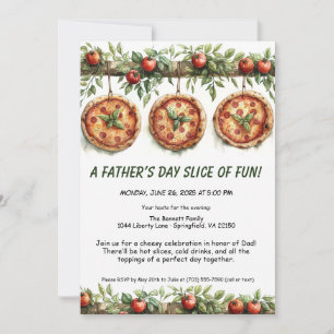 Convite Festa de Pizza do Dia dos Pais – Jantar de Família