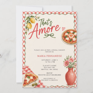 Convite Festa de Pizza Italiana Isso É Amor Chá de Noiva