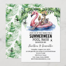 Festa de Pool Esqueleto Tropical do Summerween