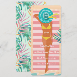 Convite Festa de Praia Caucasiana Babe Summer Vibe Beach
