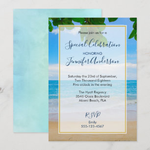 Convite Festa de Praia Cênica Tropical