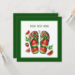 Convite Festa de praia com sacudir de melancia