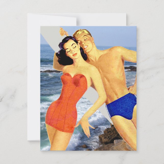 Convite Festa de Praia Retro (Frente)