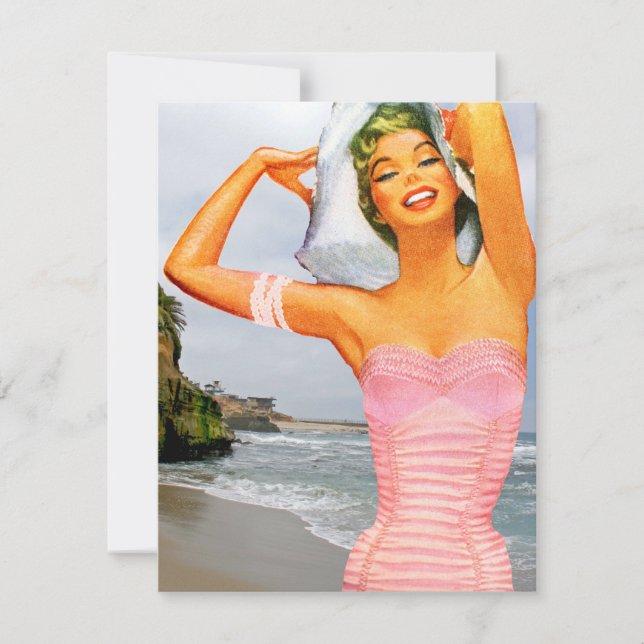 Convite Festa de Praia Retro (Frente)