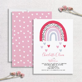 Convite Festa de primeiro aniversario da Garota do Arco-Ír