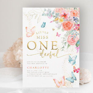 Convite Festa de primeiro aniversario da Menina Borboleta