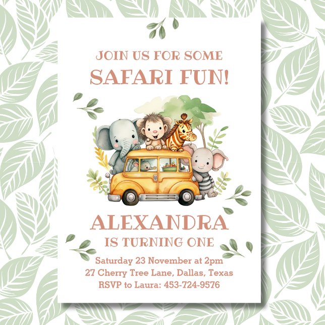 Convite Festa de primeiro aniversario da Selva de Menina S (Criador carregado)