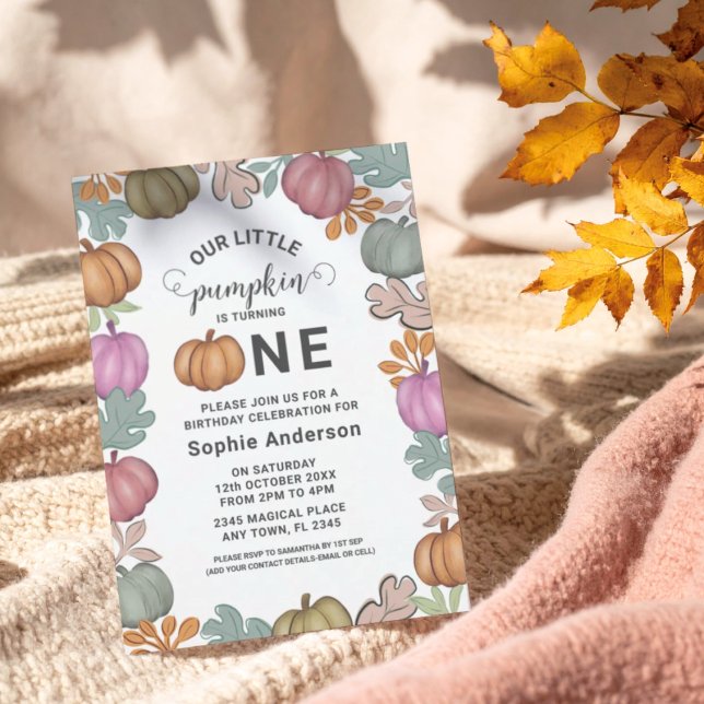 Convite Festa de primeiro aniversario das Foliagens e Hall (Criador carregado)