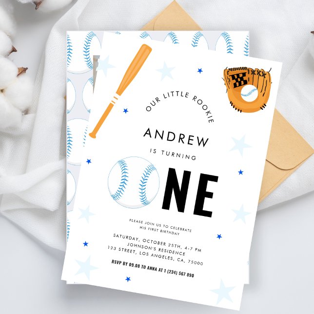 Convite Festa de primeiro aniversario de Bebê do Tema do B (Criador carregado)