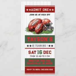 Convite Festa de primeiro aniversario de Bilhetes de Futeb