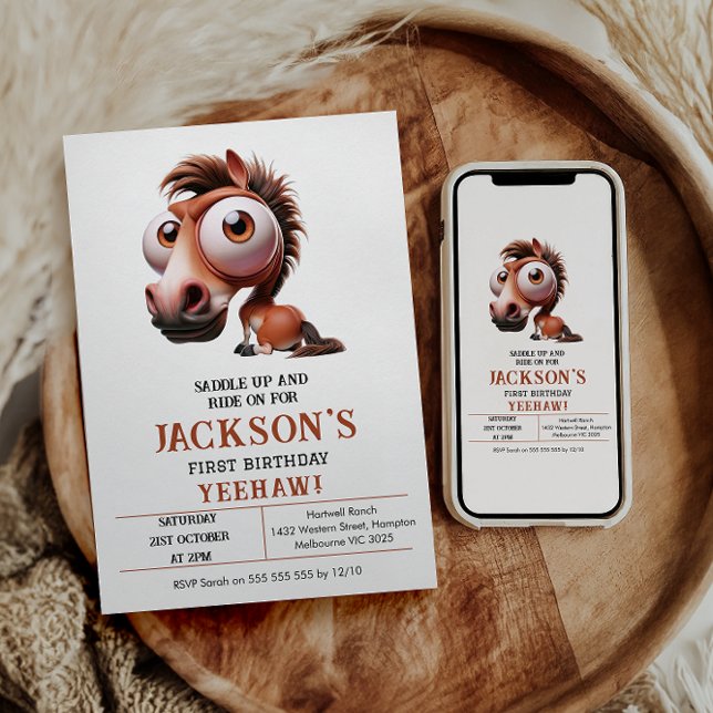 Convite Festa de primeiro aniversario de Caricaturas de Ca (Criador carregado)