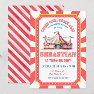 Convite Festa de primeiro aniversario de Carnaval