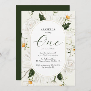 Convite Festa de primeiro aniversario de Disições Florais 