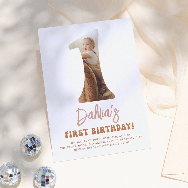 Convite Festa de primeiro aniversario de Foto Daisy do Gro (Criador carregado)