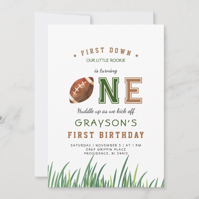 Convite Festa de primeiro aniversario de Futebol do Huddle (Frente)