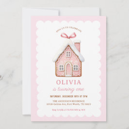 Convite Festa de primeiro aniversario de Garota do Gingerp