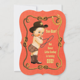 Convite Festa de primeiro aniversario do Cowboy