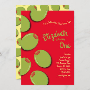 Convite Festa de primeiro aniversario do Green Olives Kid