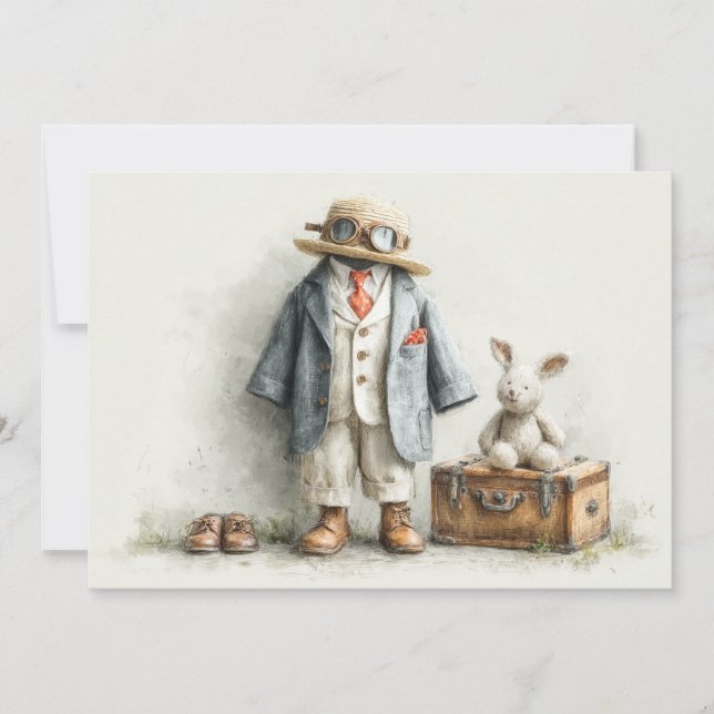 Convite Festa de primeiro aniversario do Little Explorer (Frente)